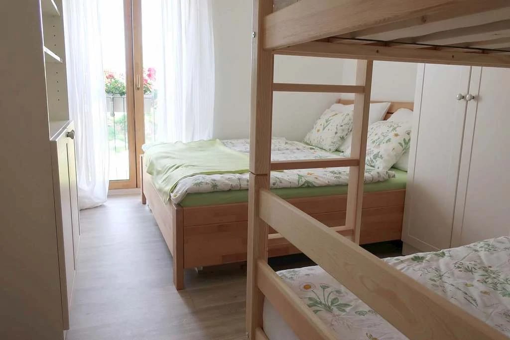 Apartmán Pampeliška – pohled do ložnice